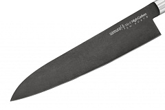 Нож кухонный "Samura Mo-V Stonewash" Гранд Шеф 240 мм, G-10 SM-0087B/K