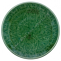 Тарелка 28см зеленая