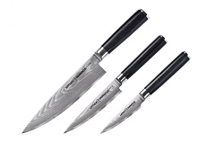 Набор из 3 ножей "Samura DAMASCUS" (10, 21, 85), G-10, дамаск 67 слоев SD-0230/K