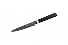 Нож кухонный "Samura Mo-V Stonewash" для томатов 120 мм, G-10 SM-0071B/K