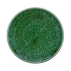 Тарелка 25см зеленая