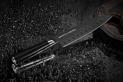 Нож кухонный "Samura Mo-V Stonewash" Сантоку 180 мм, G-10 SM-0094B/K