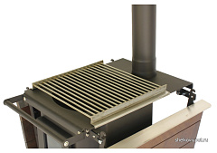 Решетка-гриль из нержавейки для очага "SMAGA-M" квадрат из круга