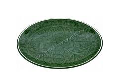 Тарелка 25см зеленая