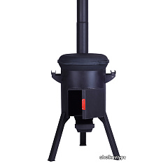 Казан чугунный 17л Ситон с чугунной крышкой-сковородой + очаг "Премиум "Берель"