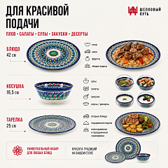 Столовый сервиз ручной работы "Риштан"