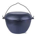 Казан чугунный походный 10л Легмаш с крышкой-сковородой