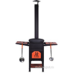 Казан чугунный 12л Камская Посуда с чугунной крышкой Ситон + печь "Plovman"