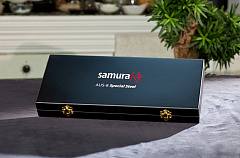 Набор из 3 ножей "Samura Mo-V Stonewash" в подарочной коробке(10, 21, 85), G-10 SM-0220B/K