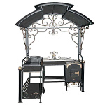 Кованный мангал "Модерн NEW" (Толщина стали жаровни 3 мм, толщина стали печи 3 мм)