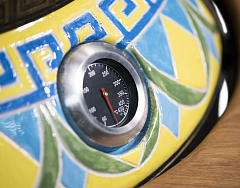 Тандыр "Голубая лилия" с откидной крышкой