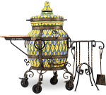 Тандыр "Восточный" с отдельной крышкой, со столиком