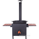 Казан чугунный 100л узбекский + очаг "Самарканд"  (3 мм)