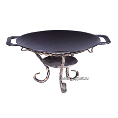 Садж 58 см (чугун) + подставка кованная "Эконом"