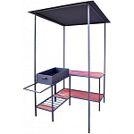 Мангал дачный с крышей АМ19 (толщина жаровни 3 мм, без аксессуаров)