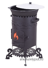 Казан чугунный 16л узбекский + очаг "Султан"