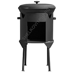 Казан чугунный 5.5л Ситон с чугунной крышкой + печь 3мм