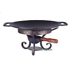 Садж 58 см (чугун) + подставка "Шелковый путь" с ручками