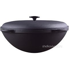 Казан чугунный 17л Ситон с чугунной крышкой + очаг "Султан"