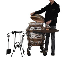 Тандыр "Охота" с откидной крышкой