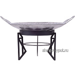 Садж 38 см (нержавеющая сталь) + подставка "Лофт"