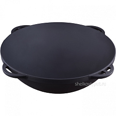 Казан чугунный 12л Ситон с чугунной крышкой + очаг "Султан"