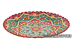 Блюдо для плова "Хан-Ляган" 42см (красное)