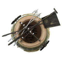 Малые модели: тандыр "АРСЛАН" Зеленый со съемной крышкой, аксессуары из каталога  в комплекте