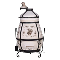 Набор "Стандарт плюс": Тандыр "Степной NEW" с откидной крышкой, с термометром + аксессуары