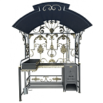 Мангал с печью и трубой "Делюкс Стандарт" (Толщина стали жаровни 3 мм, толщина стали печи 3 мм)