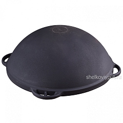 Казан чугунный 12л Ситон с чугунной крышкой + очаг "Султан"