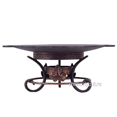 Садж 42 см (чугун) + подставка "Шелковый путь декор" кольцо