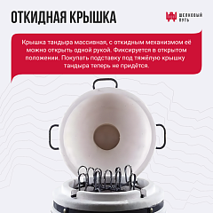 Набор "Премиум плюс": Тандыр "Барс" с откидной крышкой со столиками, с термометром + аксессуары