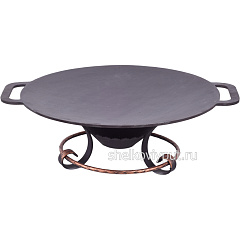 Садж 42 см (чугун) + подставка "Афина"