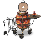 Тандыр "Огненный" с откидной крышкой, со столиком