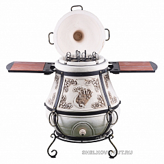 Набор "Премиум": Тандыр "Степной NEW" с откидной крышкой, со столиками + аксессуары