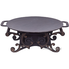 Садж 42 см (чугун) + подставка "Находка"