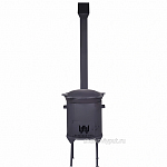 Казан чугунный 8л узбекский с чугунной крышкой-садж + очаг с трубой 2мм  (казан с круглым дном)