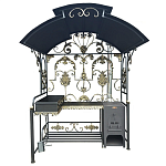 Мангал "Делюкс Плюс" с печью Бухара (Толщина стали жаровни 3 мм, толщина стали печи 3 мм)