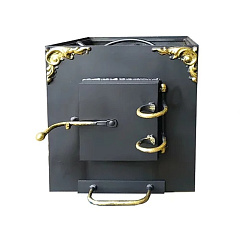 Мангал с крышей и наличием печи под казан "Козерог"