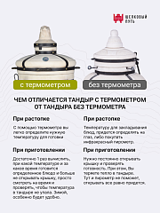Набор "Эконом плюс": Тандыр "Казачий" с откидной крышкой, с термометром + аксессуары