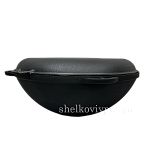 Казан чугунный 22л Ситон (круглое дно) с чугунной крышкой-сковородкой (Биол)