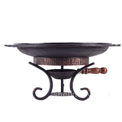 Садж-крышка 37,5 см (чугун) + подставка "Шелковый путь" с ручками 