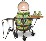 Тандыр "Восточный" с откидной крышкой, со столиком