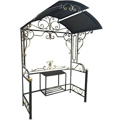 Мангал с крышей "Модерн NEW" с коптильней и выдвижной жаровней