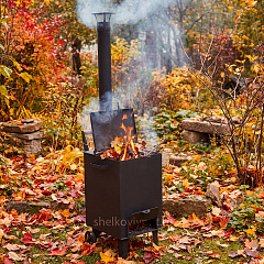 Печь для сжигания мусора 140 л., 2мм