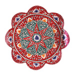 Блюдо "Хан-Ляган" (ромашка) 42см красное