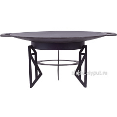 Садж 35 см (чугун) + подставка "Лофт"