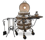 Тандыр "Охота" с откидной крышкой, со столиком