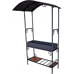 Мангал дачный с крышей АМ18М (толщина жаровни 3 мм, без аксессуаров)